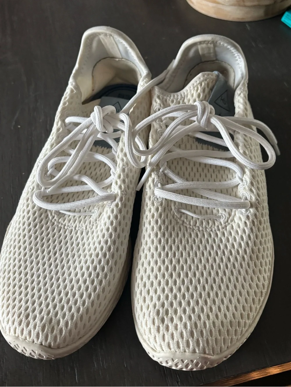 adidas Pharrell Williams Hu Men’s Cream Knit Lace-Up Sneakers